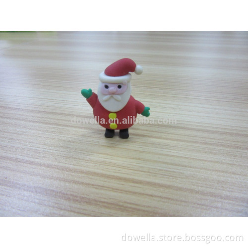cheap mini plastic soft PVC Christmas figurine